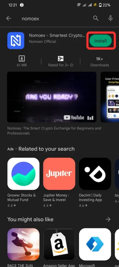 How do I buy USDT from NOMOEX app